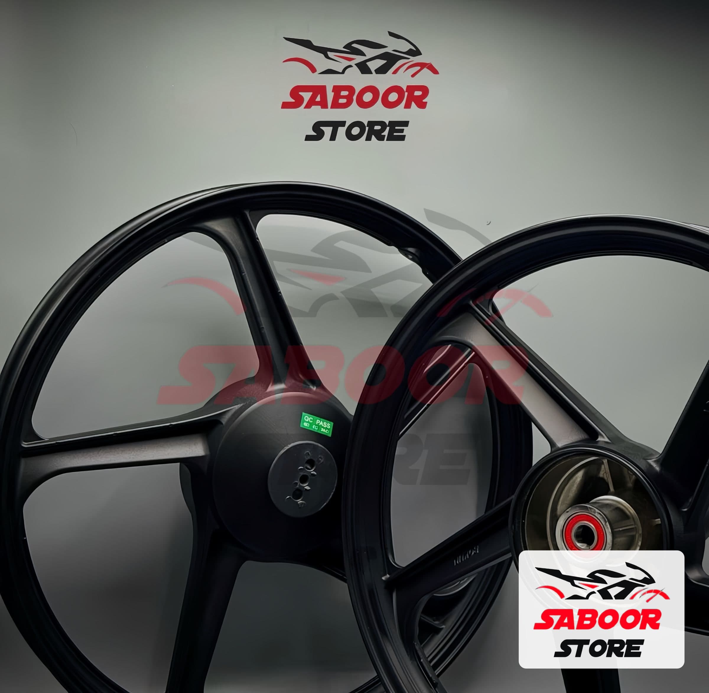 CG 125 Alloy Rim Set Black (Front & Rear)