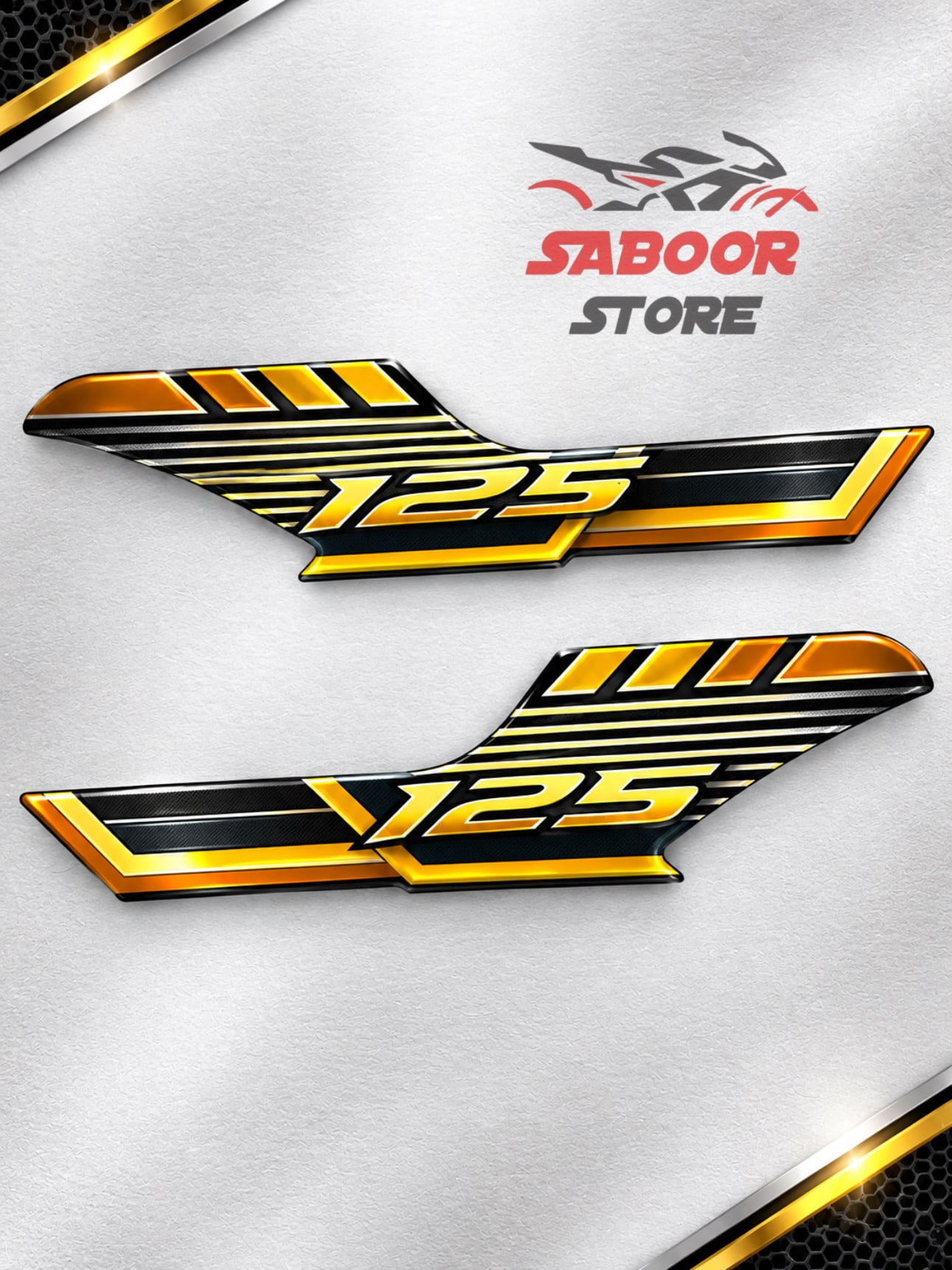 Honda 125 2027 Model Red Gold Edition Stickers — view 3