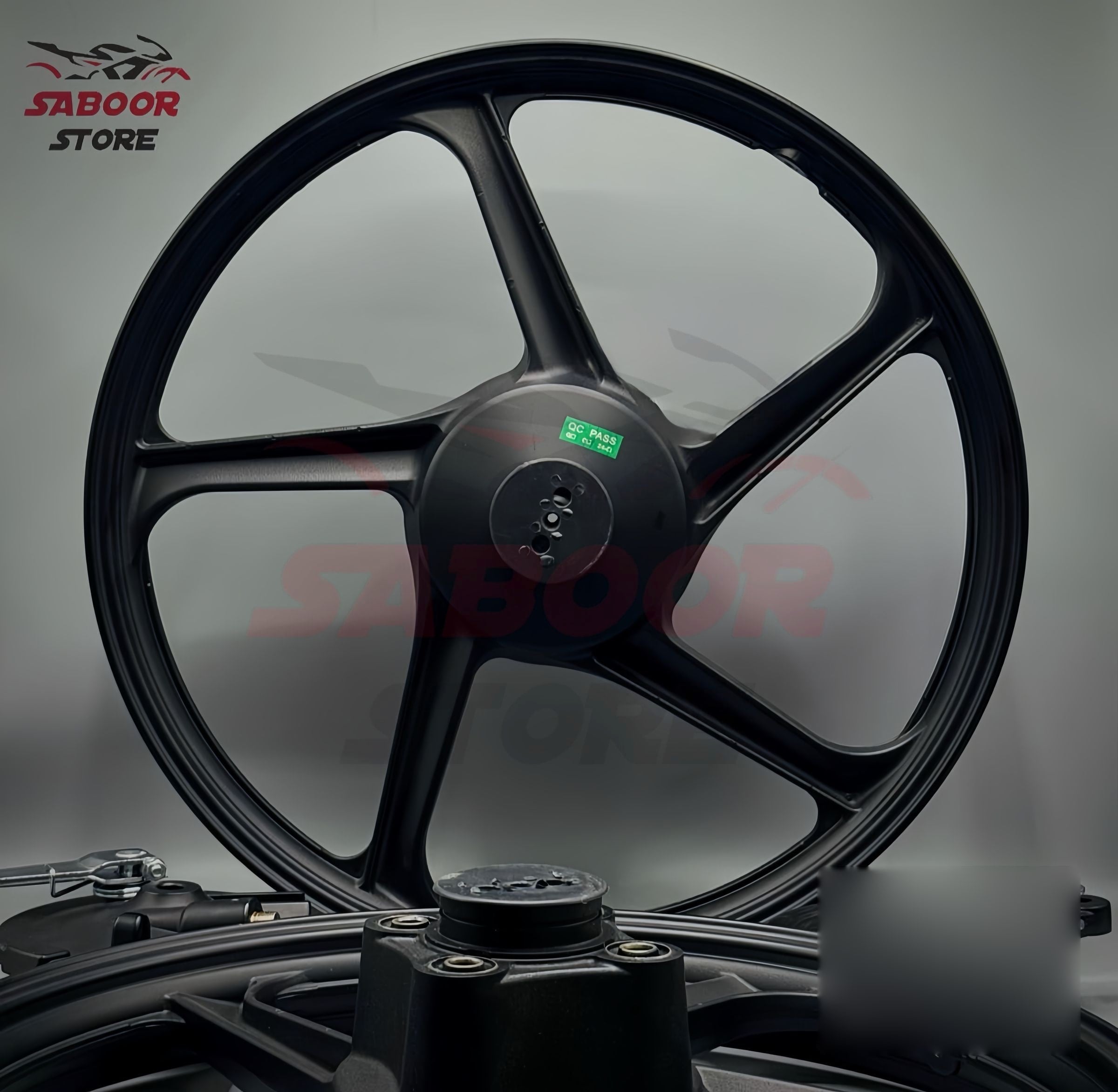 CG 125 Alloy Rim Set Black (Front & Rear) — view 2