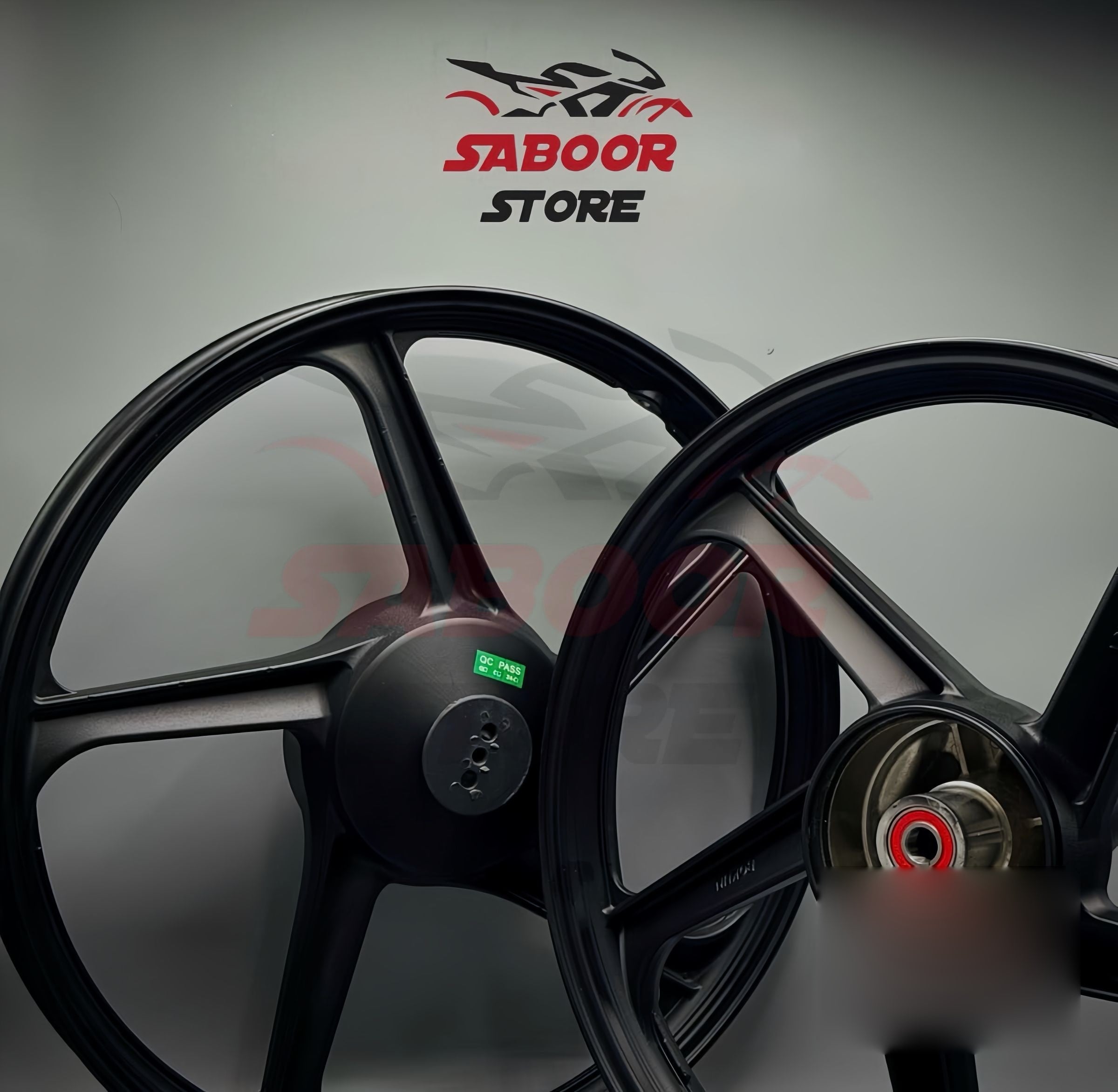 CG 125 Alloy Rim Set Black (Front & Rear)