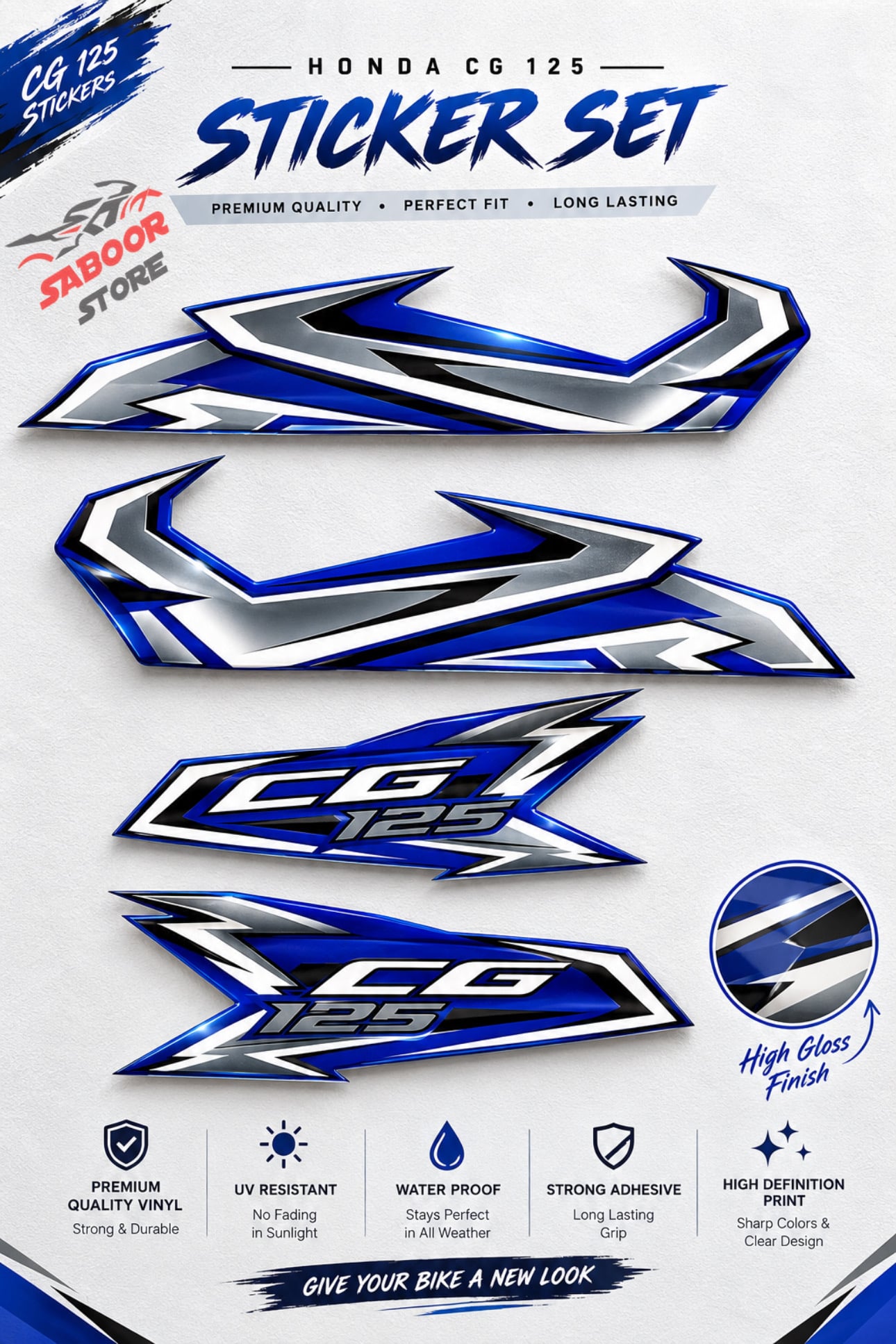 Honda 125 2027 Model Custom Stickers