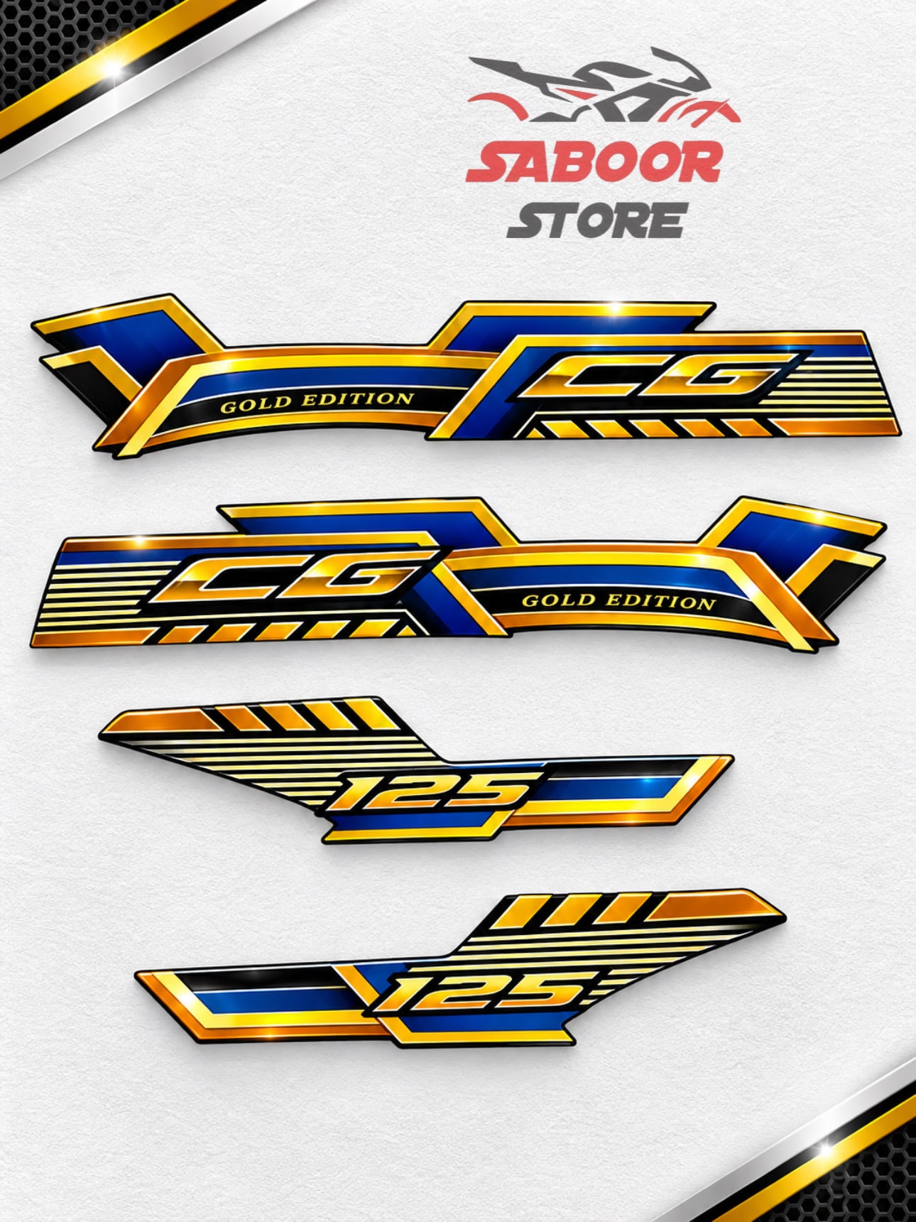 Honda 125 2027 Model Black Gold Edition Stickers